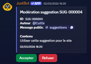 Aperçu secondaire module Suggestions