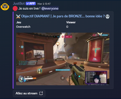 Aperçu module Twitch Live